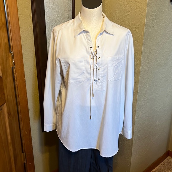 Jacket Moto By Chicos In White, Size: 2x main image 1